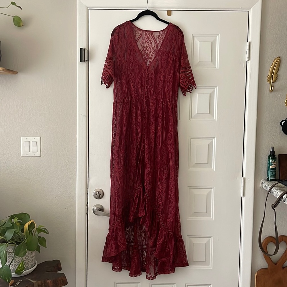 COPY - High low lace dress with matching slip